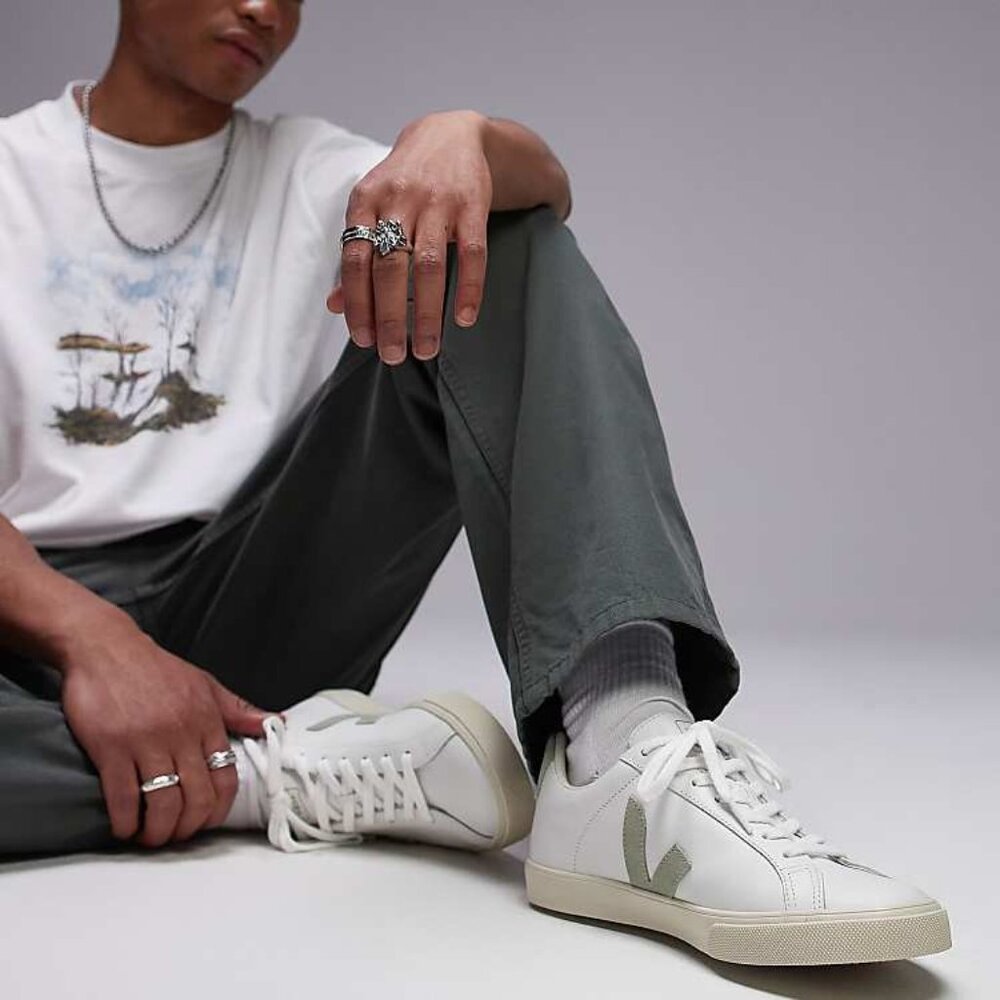 New Veja Esplar Sneaker in Extra White & Clay mens womens skater platform EU 40 - Picture 2 of 10